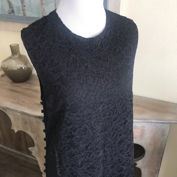 Adam Lippes Layered Lace Long Dress Black Designer Women’s 6 - Picture 3 of 7